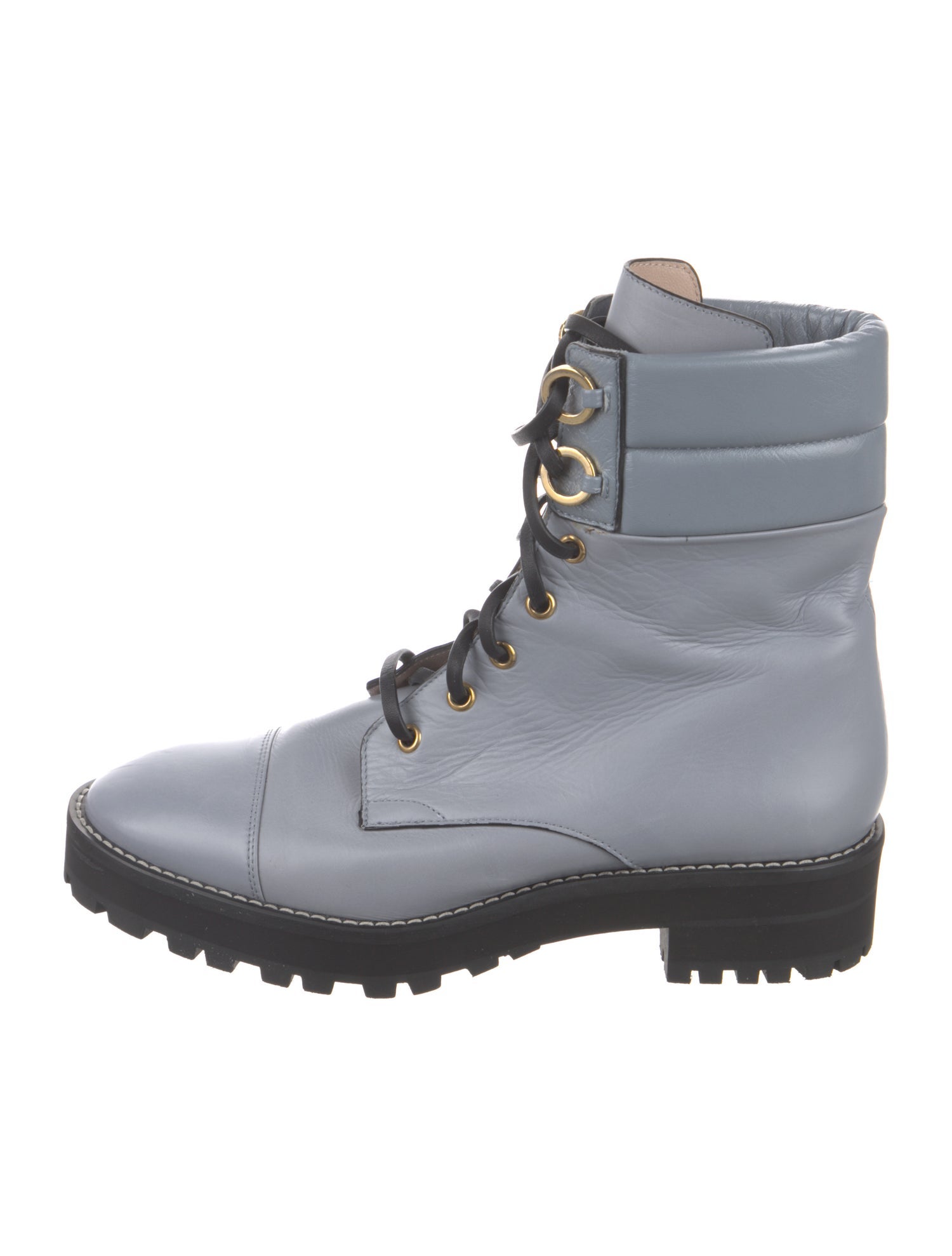 Stuart Weitzman Leather Combat Boots