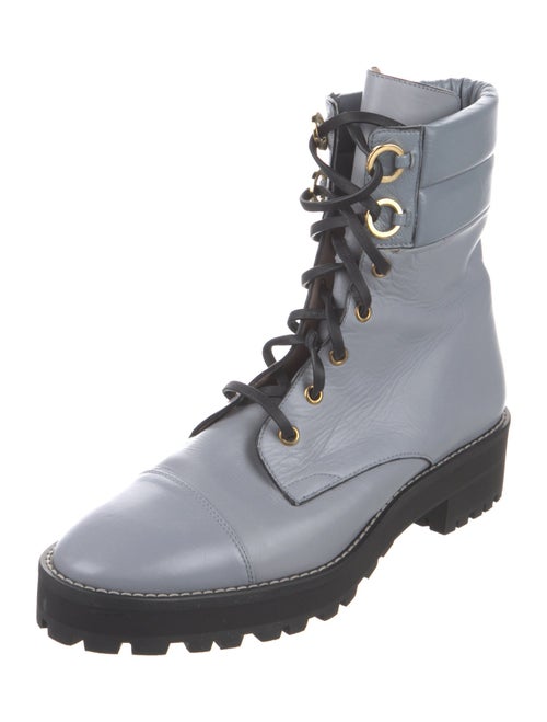 Stuart Weitzman Leather Combat Boots
