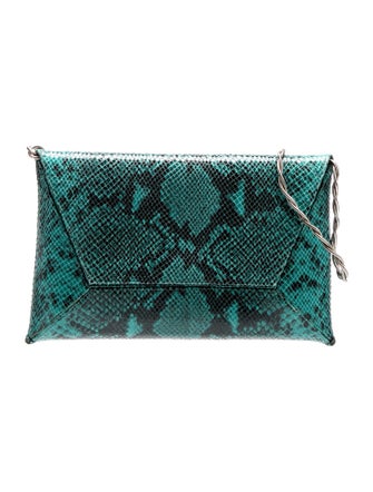 Stuart Weitzman Embossed Leather Shoulder Bag