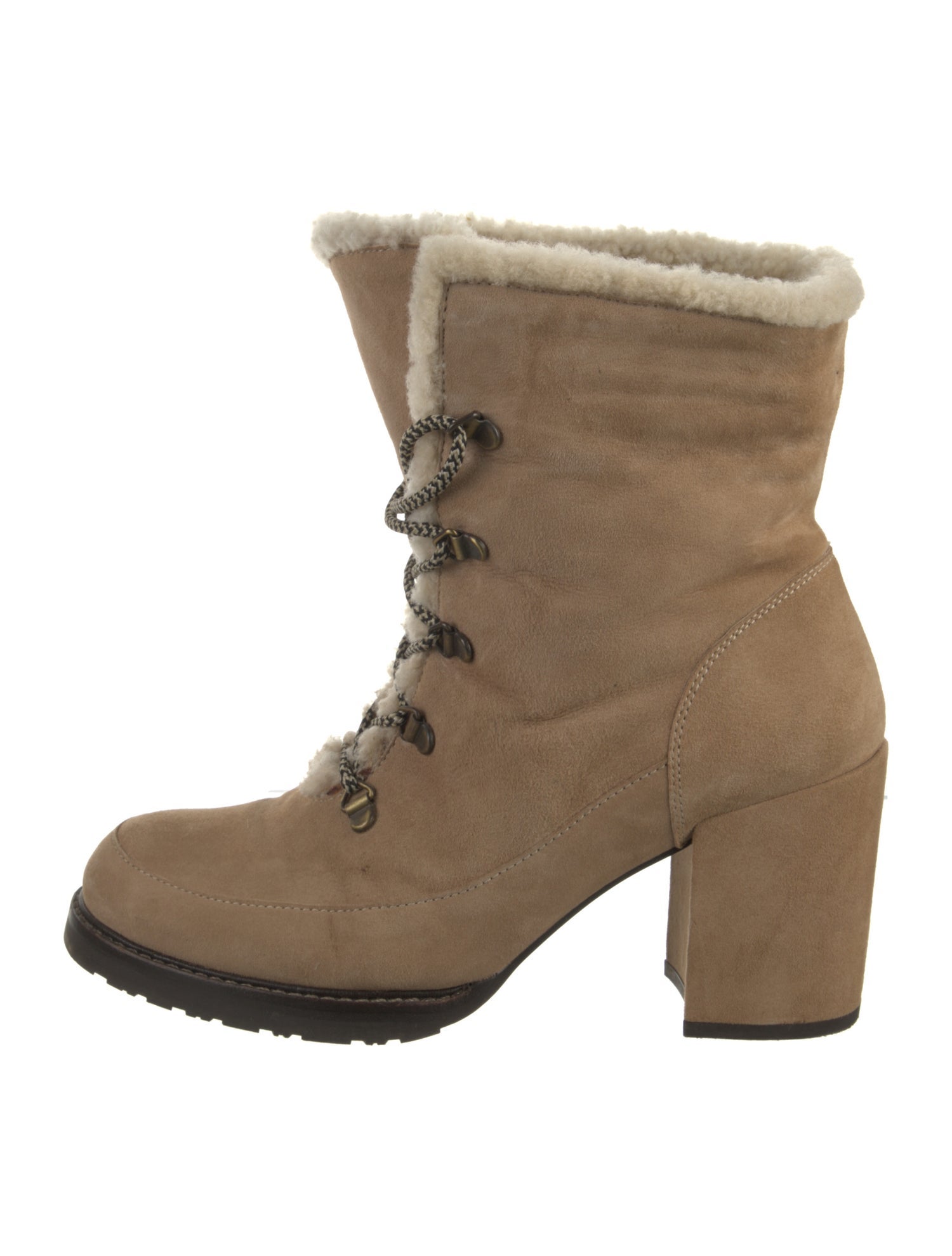 Stuart Weitzman Suede Lace-Up Boots