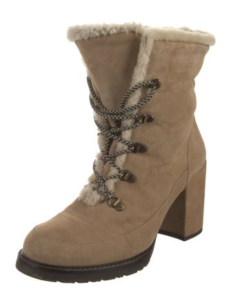 Stuart Weitzman Suede Lace-Up Boots