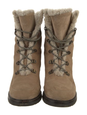 Stuart Weitzman Suede Lace-Up Boots