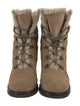Stuart Weitzman Suede Lace-Up Boots