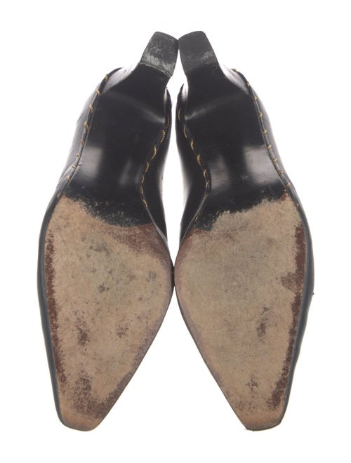 Stuart Weitzman Leather Chain-Link Accents Pumps