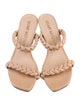 Stuart Weitzman Leather Braided Accents Slides