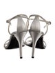 Stuart Weitzman Leather Crystal Embellishments Sandals