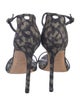 Stuart Weitzman Polka Dot Print Glitter Accents Sandals