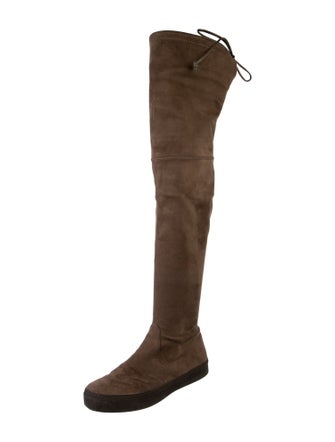 Stuart Weitzman Suede Lace-Up Boots