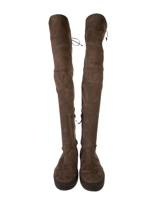 Stuart Weitzman Suede Lace-Up Boots