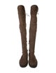 Stuart Weitzman Suede Lace-Up Boots