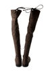 Stuart Weitzman Suede Lace-Up Boots