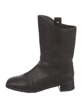 Stuart Weitzman Leather Moto Boots