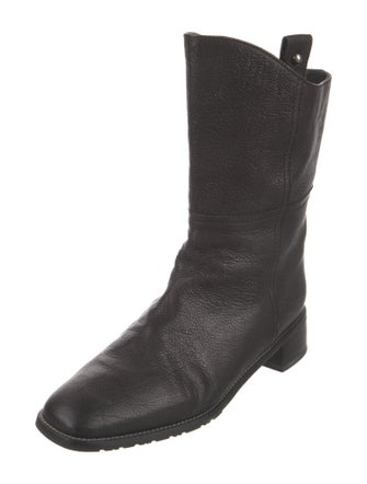 Stuart Weitzman Leather Moto Boots