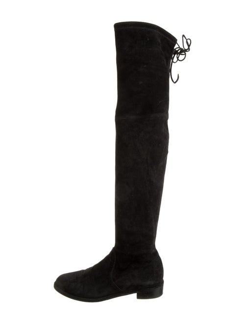 Stuart Weitzman Suede Whipstitch Trim Boots