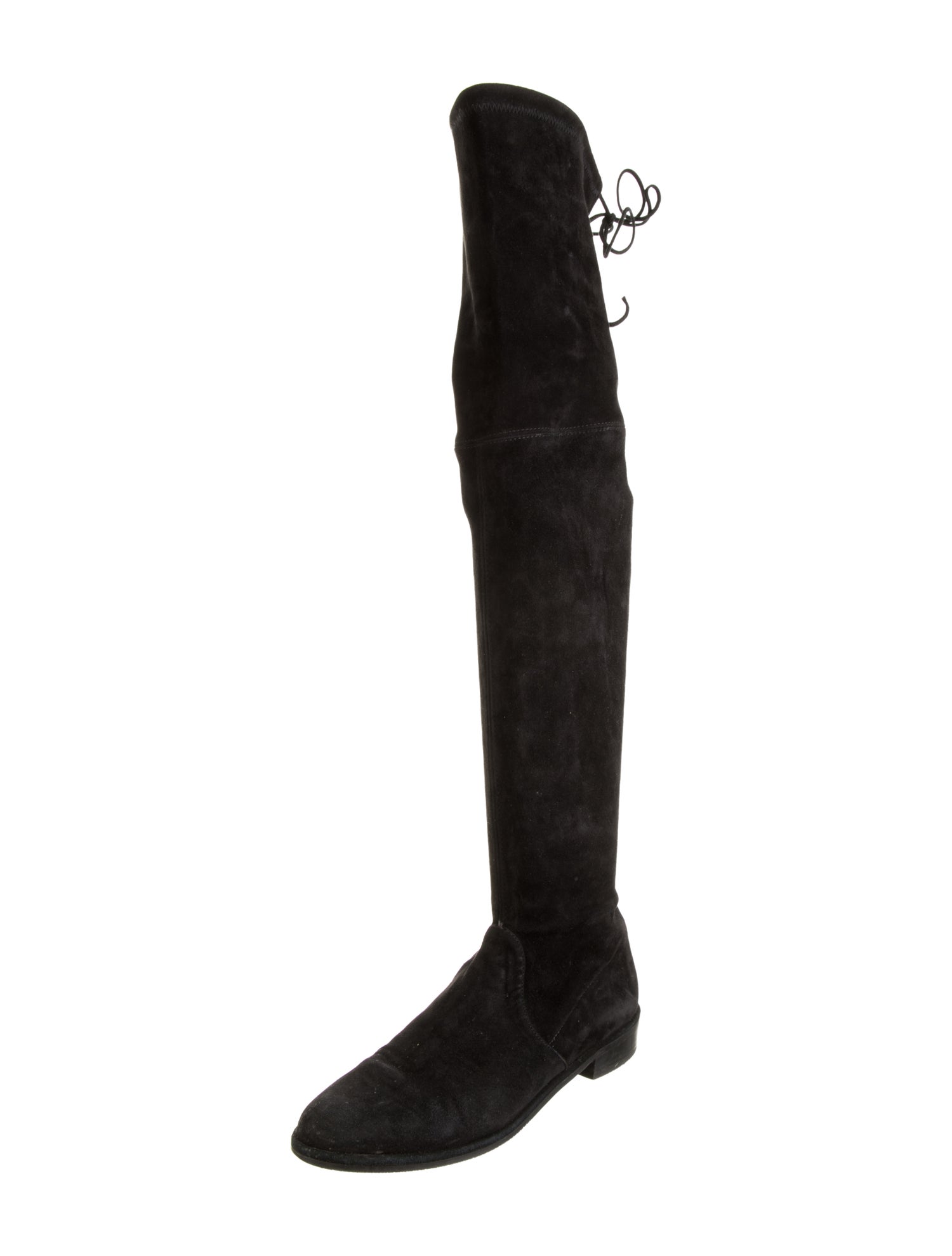 Stuart Weitzman Suede Whipstitch Trim Boots