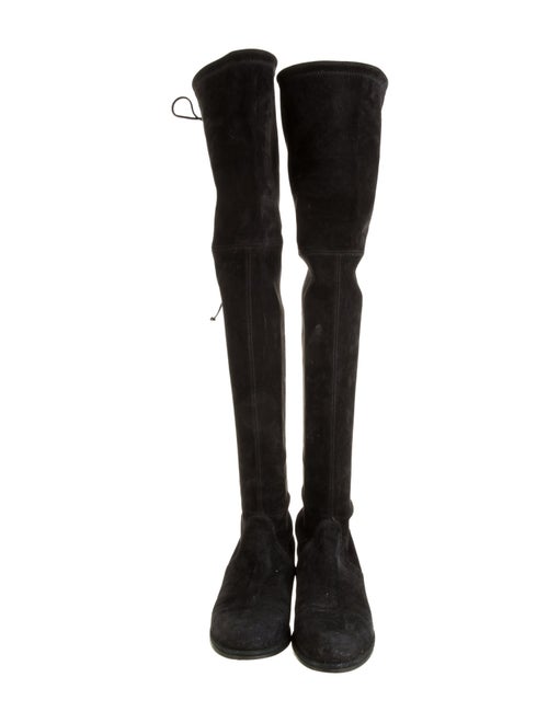Stuart Weitzman Suede Whipstitch Trim Boots