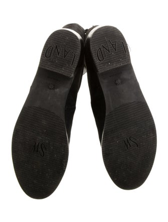 Stuart Weitzman Suede Whipstitch Trim Boots