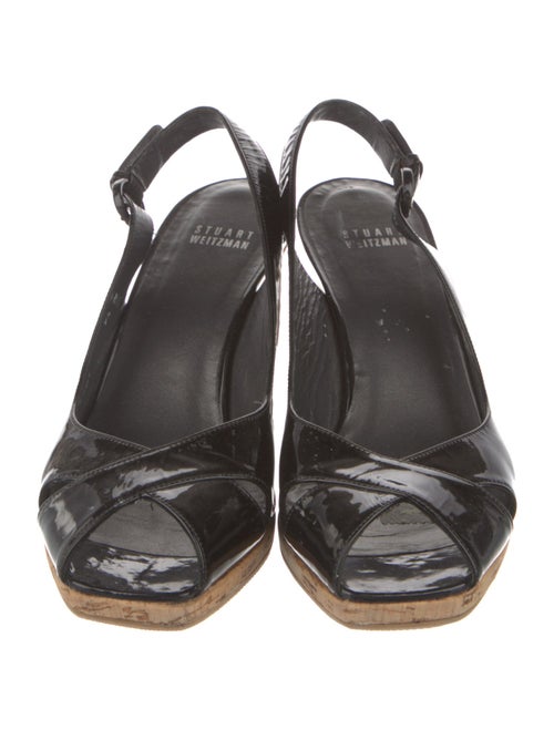 Stuart Weitzman Patent Leather Slingback Pumps