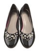 Stuart Weitzman Patent Leather Crystal Embellishments Ballet Flats