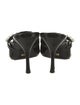 Stuart Weitzman Patent Leather Beaded Accents Slides
