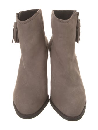 Stuart Weitzman Suede Tassel Accents Boots