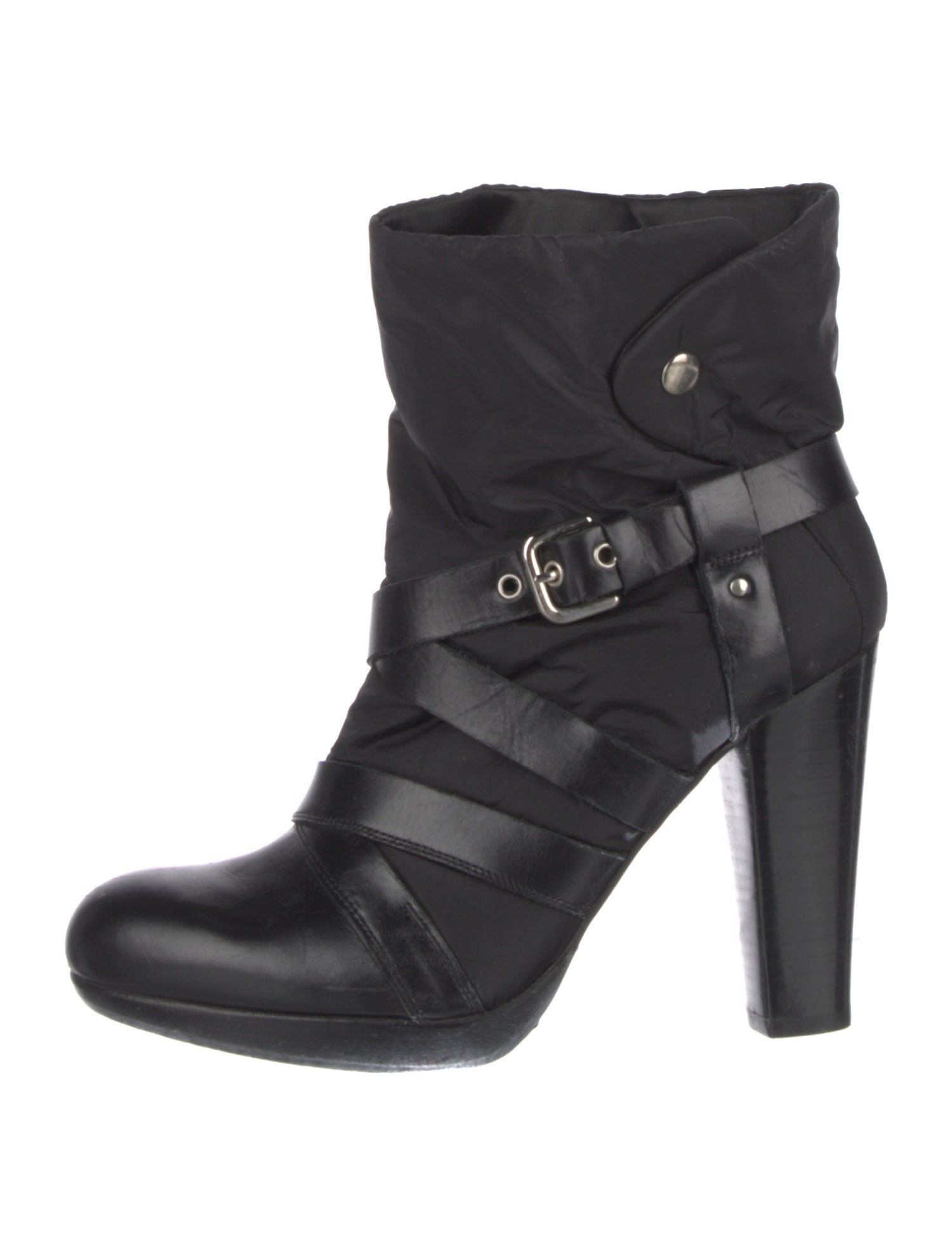 Stuart Weitzman Nylon Moto Boots