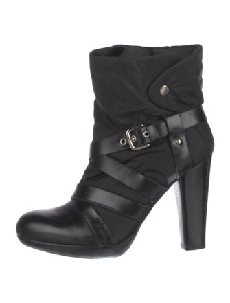 Stuart Weitzman Nylon Moto Boots