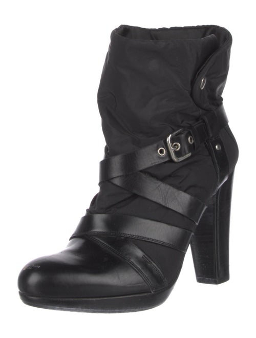 Stuart Weitzman Nylon Moto Boots