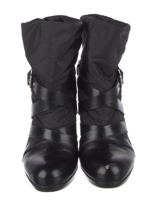 Stuart Weitzman Nylon Moto Boots