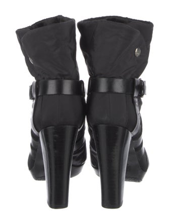 Stuart Weitzman Nylon Moto Boots