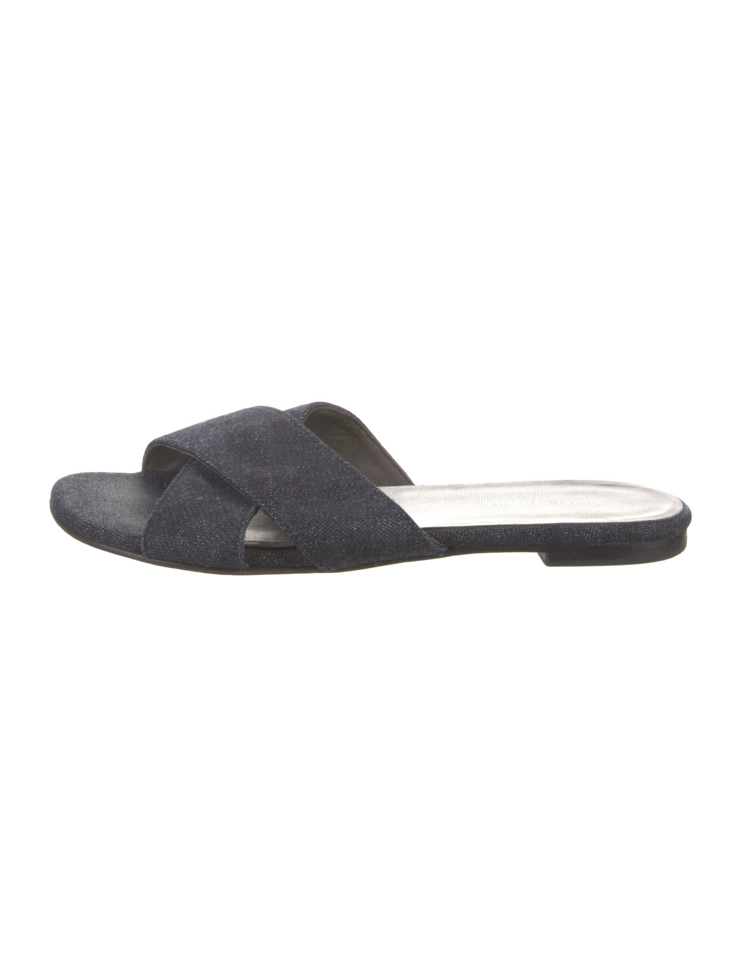 Stuart Weitzman Denim Slides