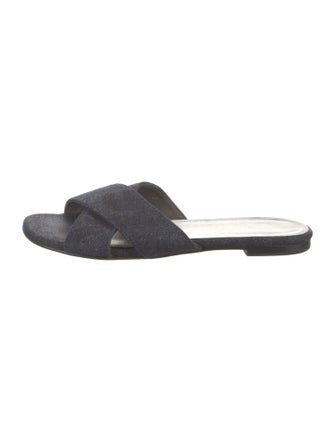 Stuart Weitzman Denim Slides
