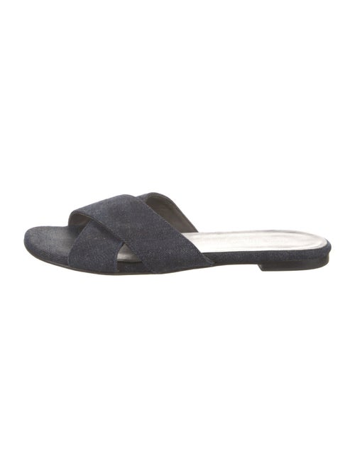 Stuart Weitzman Denim Slides