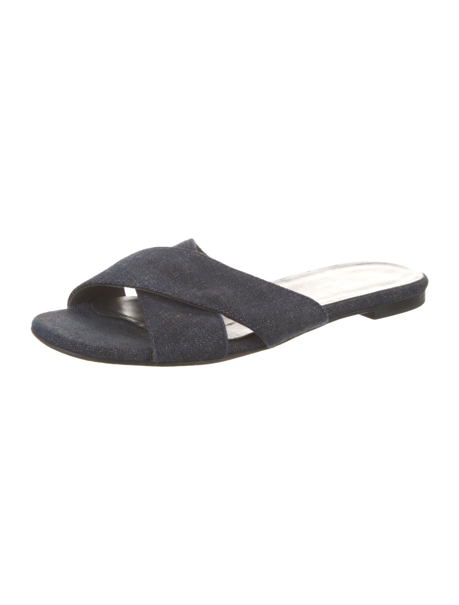 Stuart Weitzman Denim Slides