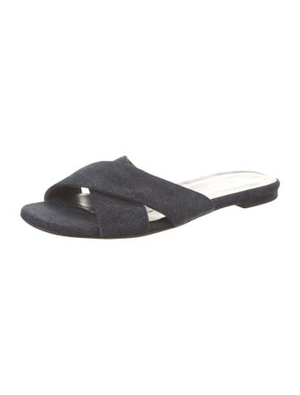 Stuart Weitzman Denim Slides