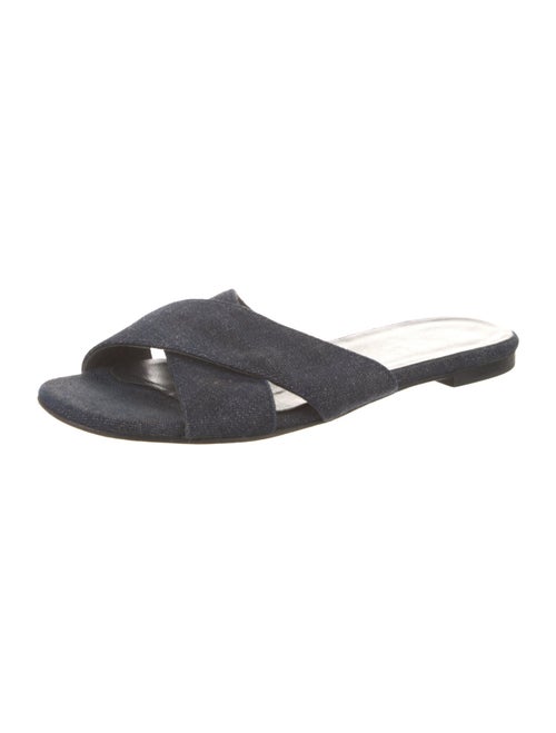 Stuart Weitzman Denim Slides