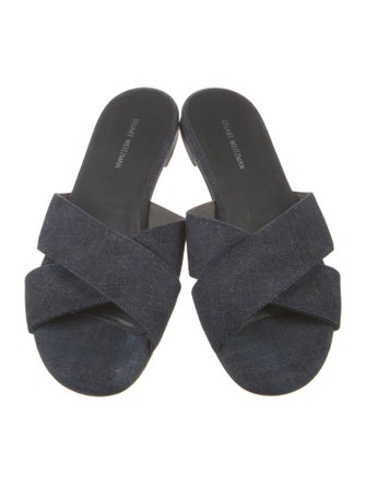 Stuart Weitzman Denim Slides