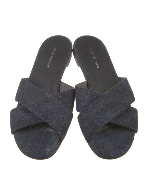 Stuart Weitzman Denim Slides