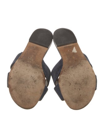 Stuart Weitzman Denim Slides