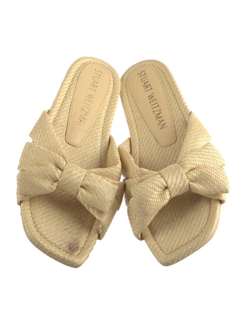 Stuart Weitzman Raffia Slides