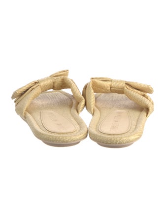 Stuart Weitzman Raffia Slides