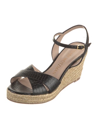 Stuart Weitzman Jute Colorblock Pattern Espadrilles