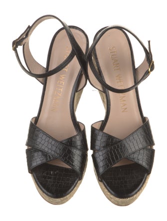 Stuart Weitzman Jute Colorblock Pattern Espadrilles