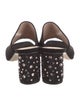Stuart Weitzman Suede Crystal Embellishments Slides