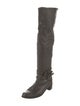 Stuart Weitzman Leather Studded Accents Riding Boots