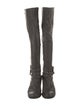 Stuart Weitzman Leather Studded Accents Riding Boots