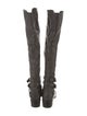 Stuart Weitzman Leather Studded Accents Riding Boots
