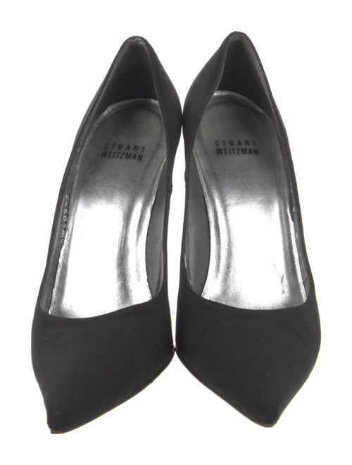 Stuart Weitzman Satin Crystal Embellishments Pumps