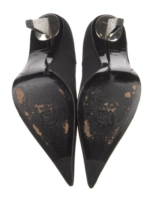 Stuart Weitzman Satin Crystal Embellishments Pumps