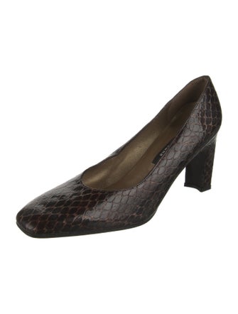 Stuart Weitzman Patent Leather Animal Print Pumps
